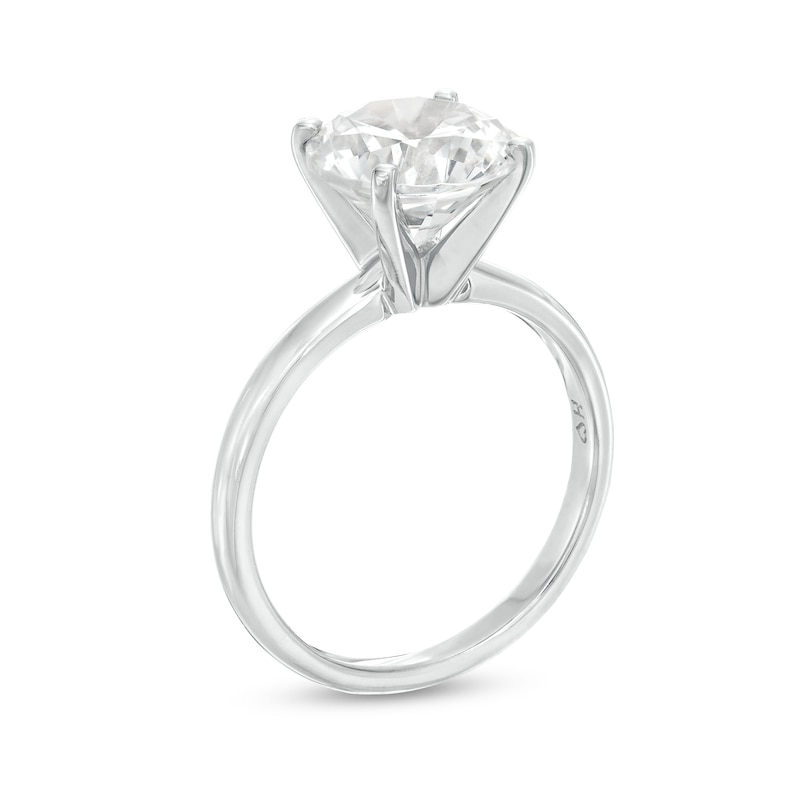 Main Image 3 of Certified Round Diamond Solitaire Engagement Ring 3 ct tw 14K White Gold (I/I2)