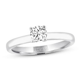 Certified THE LEO Diamond Artisan Ring 5/8 Carat Diamond 14K White Gold