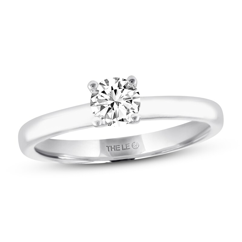 Certified THE LEO Diamond Artisan Ring 5/8 Carat Diamond 14K White Gold