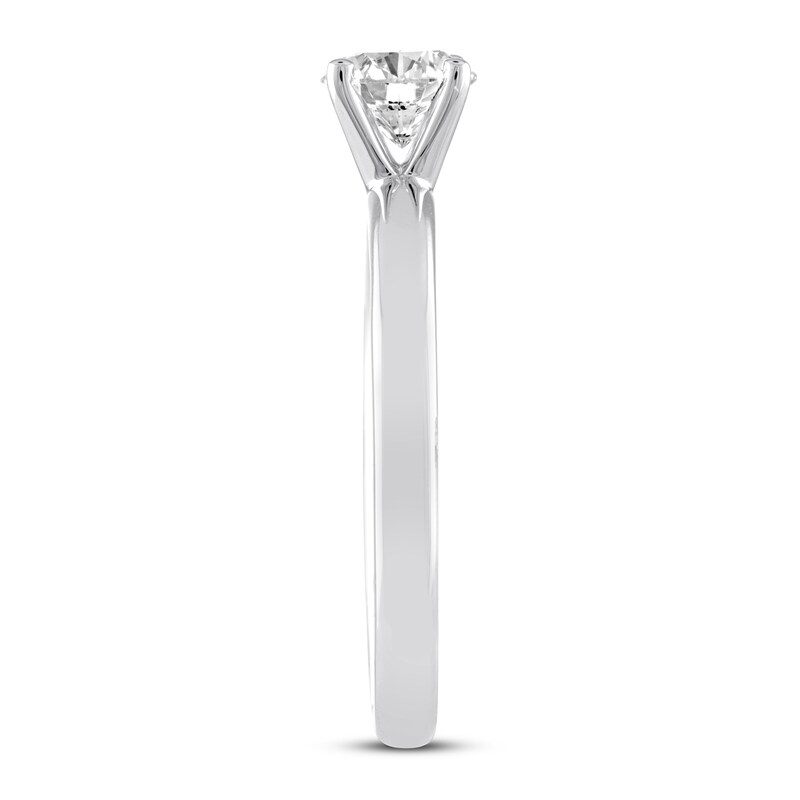 Certified THE LEO Diamond Artisan Ring 5/8 Carat Diamond 14K White Gold