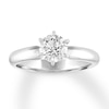 Thumbnail Image 0 of Certified Diamond Solitaire 1 Carat Round-cut 14K White Gold (I/VS2)