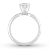 Thumbnail Image 1 of Certified Diamond Solitaire 1 Carat Round-cut 14K White Gold (I/VS2)