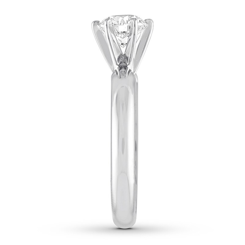 Certified Diamond Solitaire 1 Carat Round-cut 14K White Gold (I/VS2)