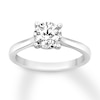 Diamond Solitaire Ring 5/8 Carat Round-cut 14K White Gold