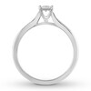Diamond Solitaire Ring 1/6 Carat Round-cut 10K White Gold