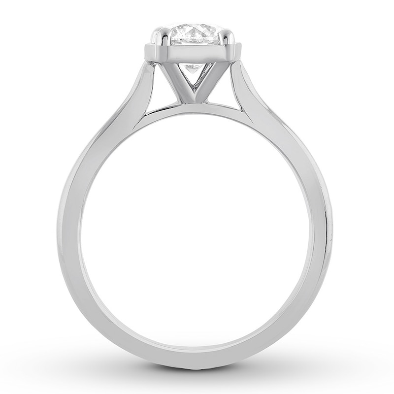 Diamond Solitaire Ring 1 Carat Round-cut 14K White Gold