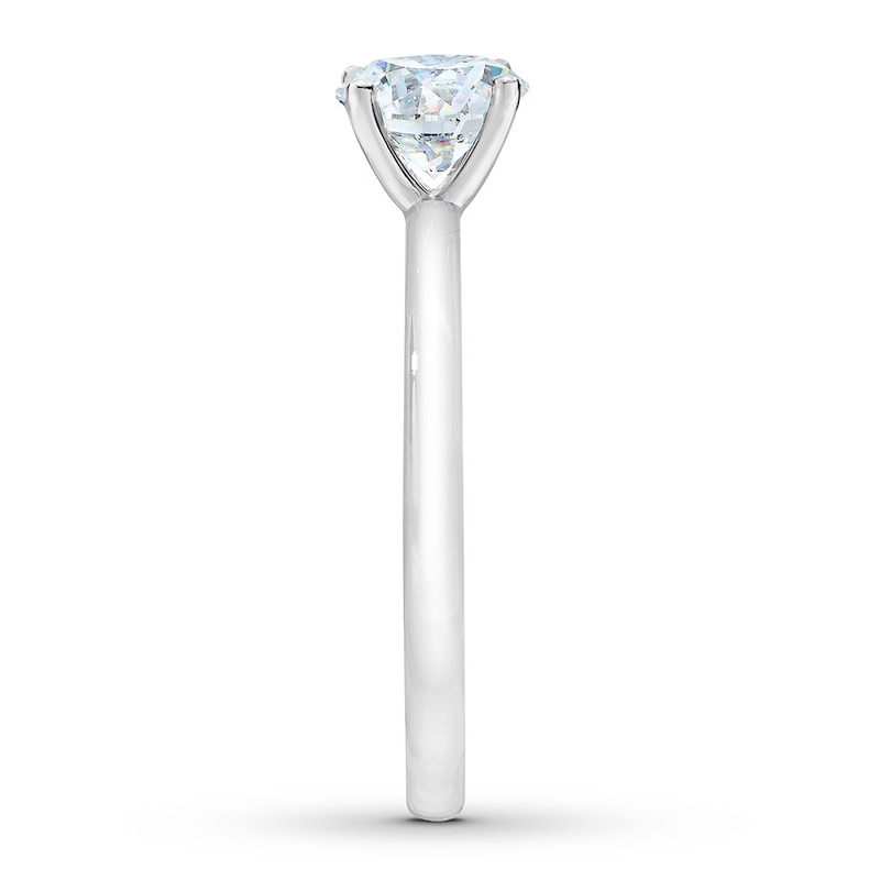 Main Image 3 of THE LEO First Light Diamond Solitaire Engagement Ring 1 Carat Round 14K White Gold