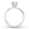 Thumbnail Image 1 of Certified Diamond Solitaire Ring 1 ct Round 14K White Gold (I/SI2)