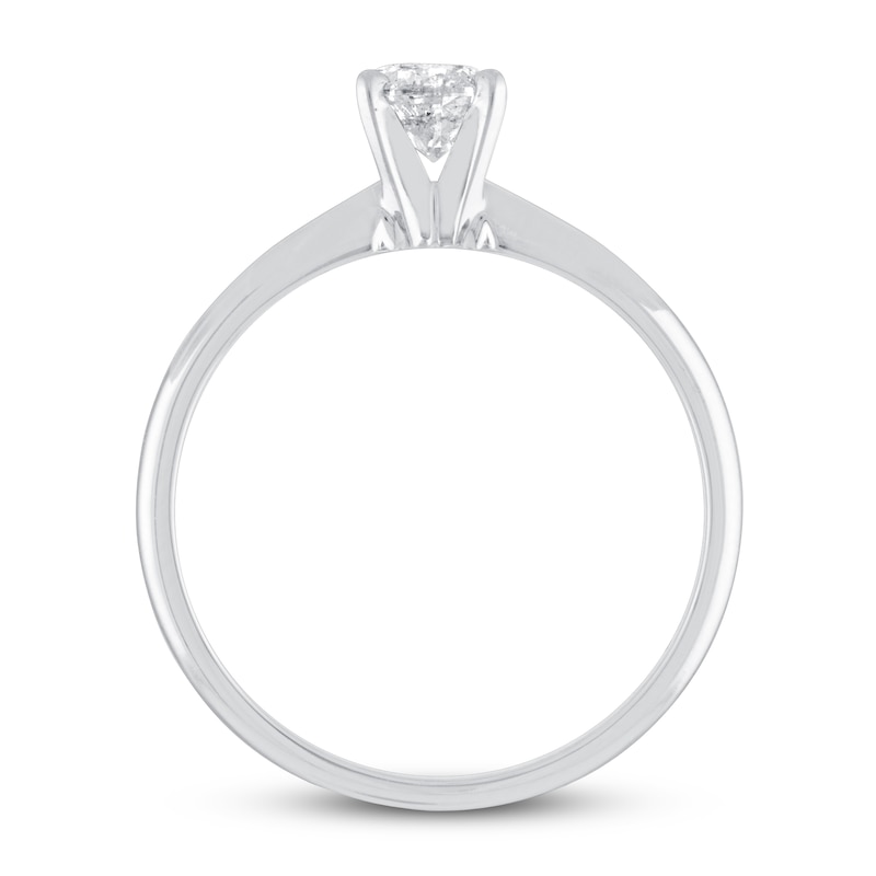 Diamond Solitaire Engagement Ring 1/2 ct tw Round-cut 10K White Gold (J/I3)
