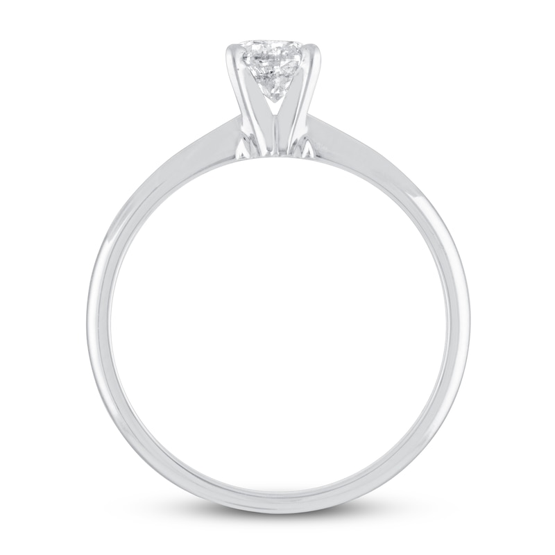 Main Image 2 of Diamond Solitaire Engagement Ring 1/2 ct tw Round-cut 10K White Gold (J/I3)