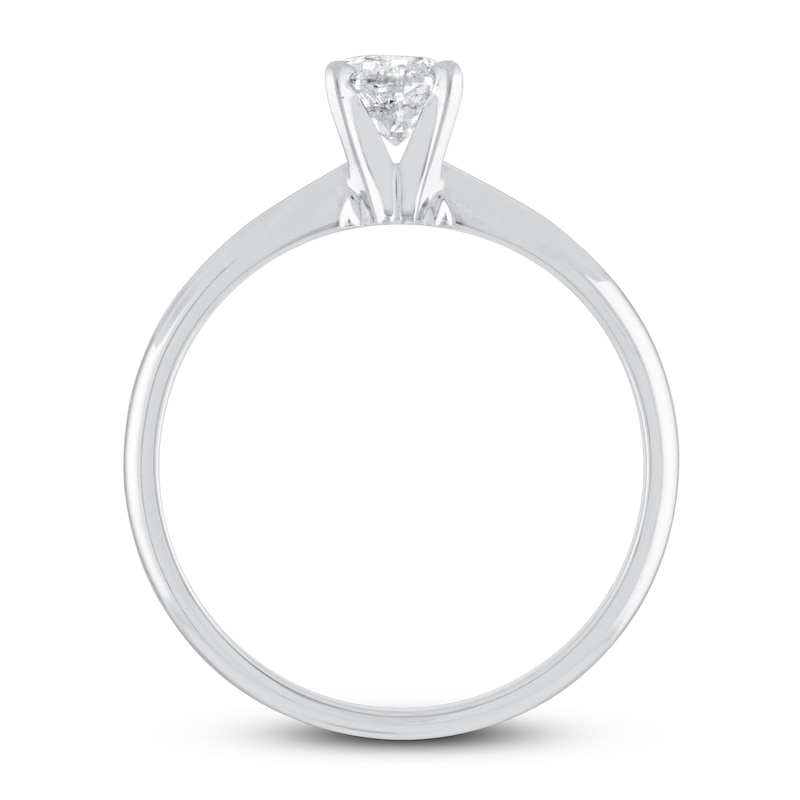 Diamond Solitaire Engagement Ring 3/4 ct tw Round-cut 10K White Gold (J/I3)