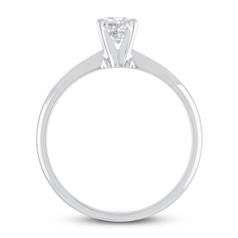 Main Image 2 of Diamond Solitaire Engagement Ring 1 ct tw Round-cut 10K White Gold (J/I3)