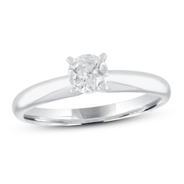 Diamond Solitaire Engagement Ring 1-1/2 ct tw Round-cut 10K White Gold