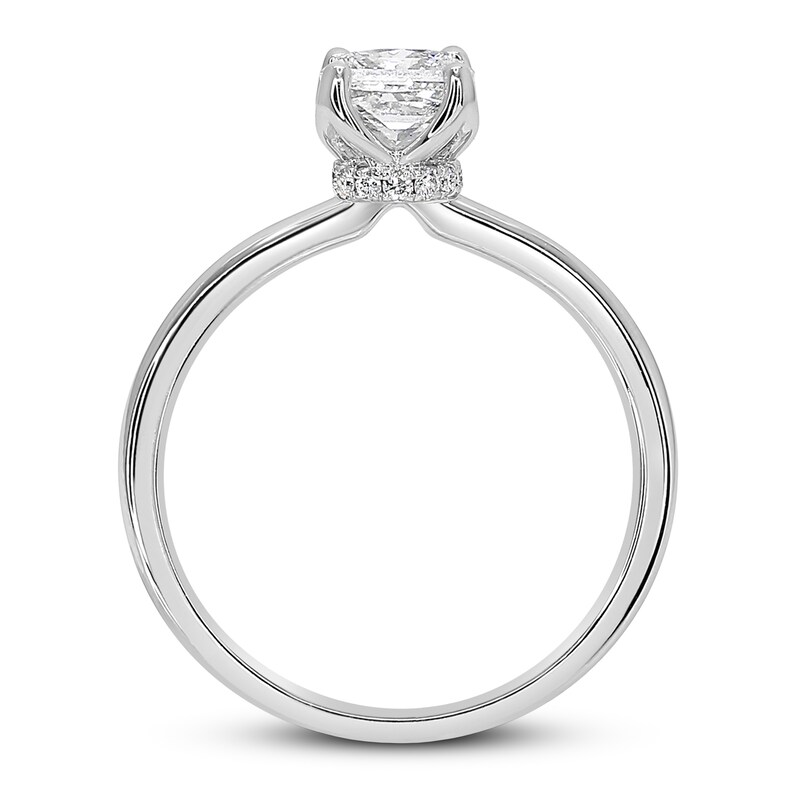 Diamond Solitaire GIA-graded Engagement Ring 3/4 ct tw Round-cut 18K White Gold