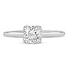 Diamond Solitaire GIA-graded Engagement Ring 3/4 ct tw Round-cut 18K White Gold