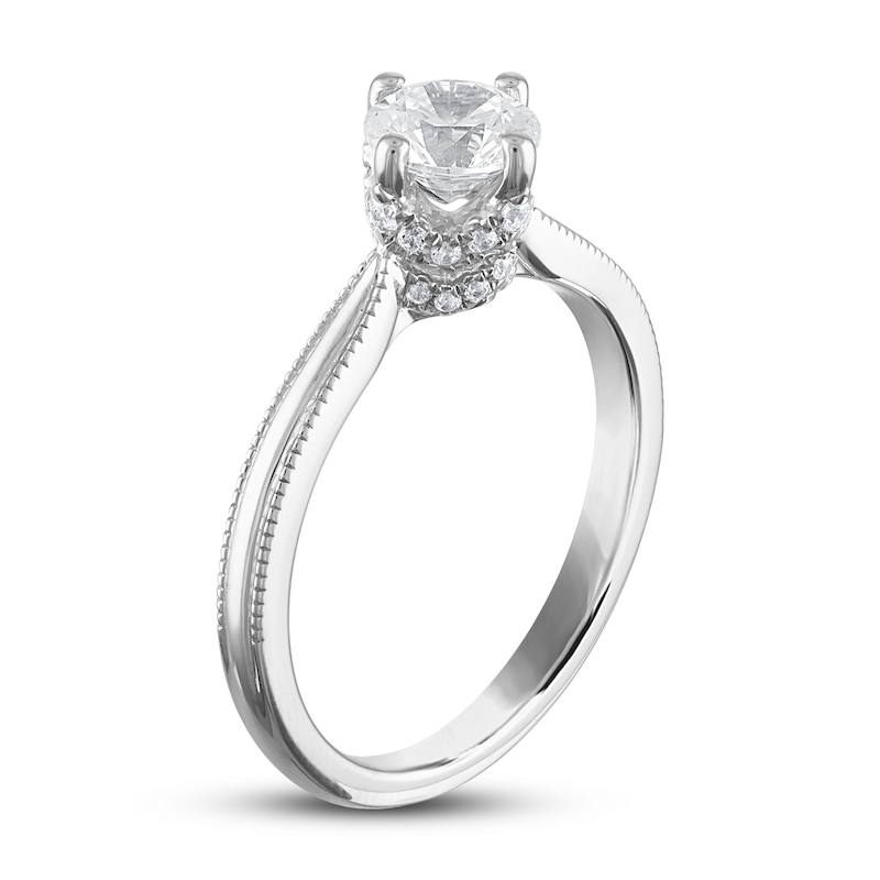 Diamond Solitaire Engagement Ring 1 ct tw Round-cut 14K White Gold (I/I2)