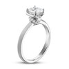 Diamond Solitaire Engagement Ring 1 ct tw Princess & Round 14K White Gold
