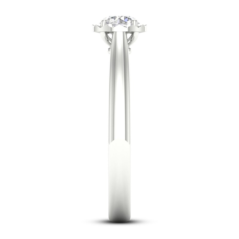 Diamond Solitaire Engagement Ring 1/2 ct tw Round-cut 10K White Gold