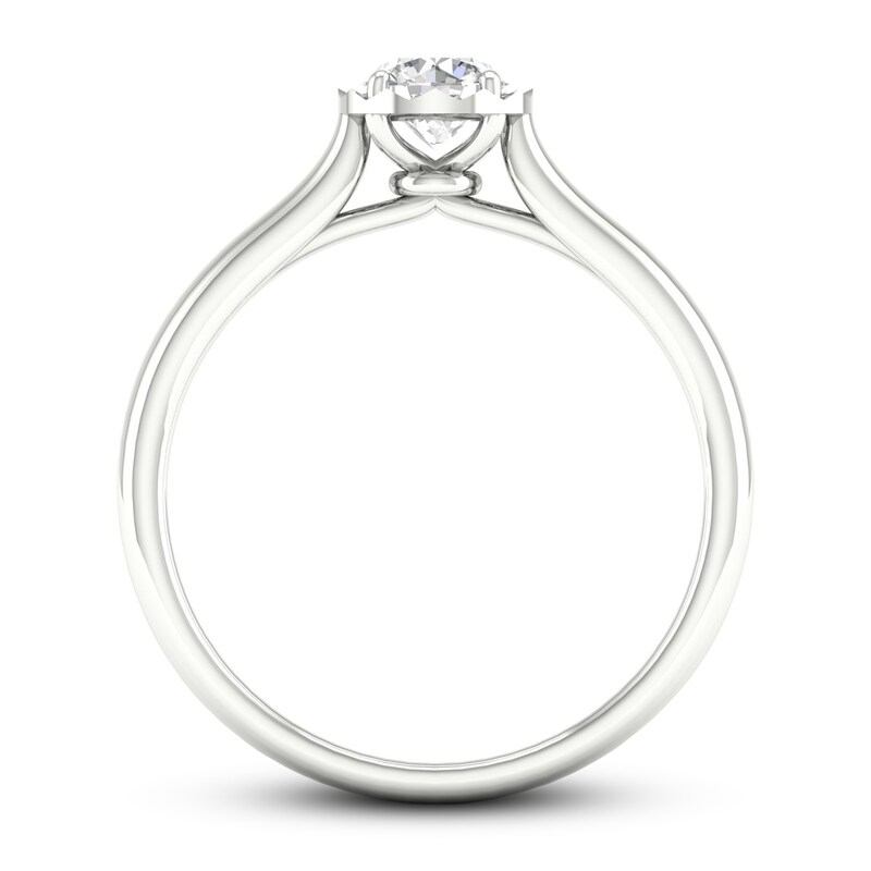 Diamond Solitaire Engagement Ring 1/2 ct tw Round-cut 10K White Gold