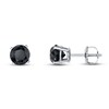 Thumbnail Image 0 of Black Diamond Earrings 2 ct tw Round-cut 14K White Gold