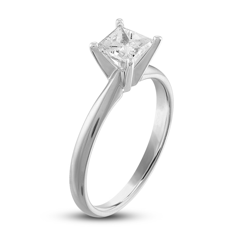 Diamond Solitaire Engagement Ring 1 ct tw Princess-cut 10K White Gold (J/I3)