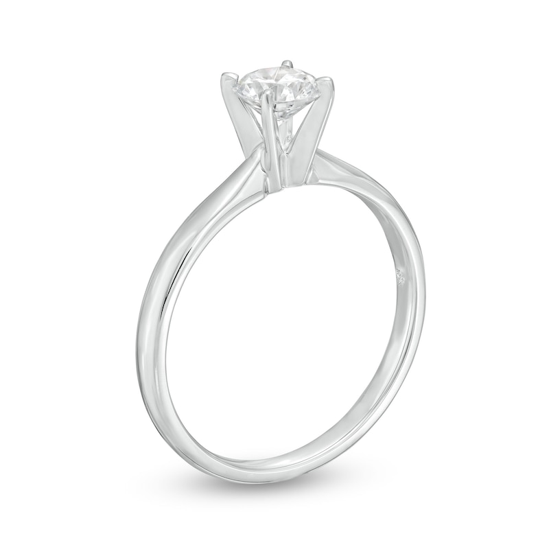 Main Image 3 of Adore Diamond Solitaire Ring 1/2 carat Round-cut 14K White Gold (J/I2)