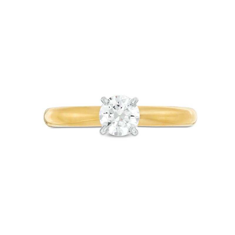 Main Image 4 of Adore Diamond Solitaire Ring 1/2 carat Round-cut 14K Yellow Gold (J/I2)