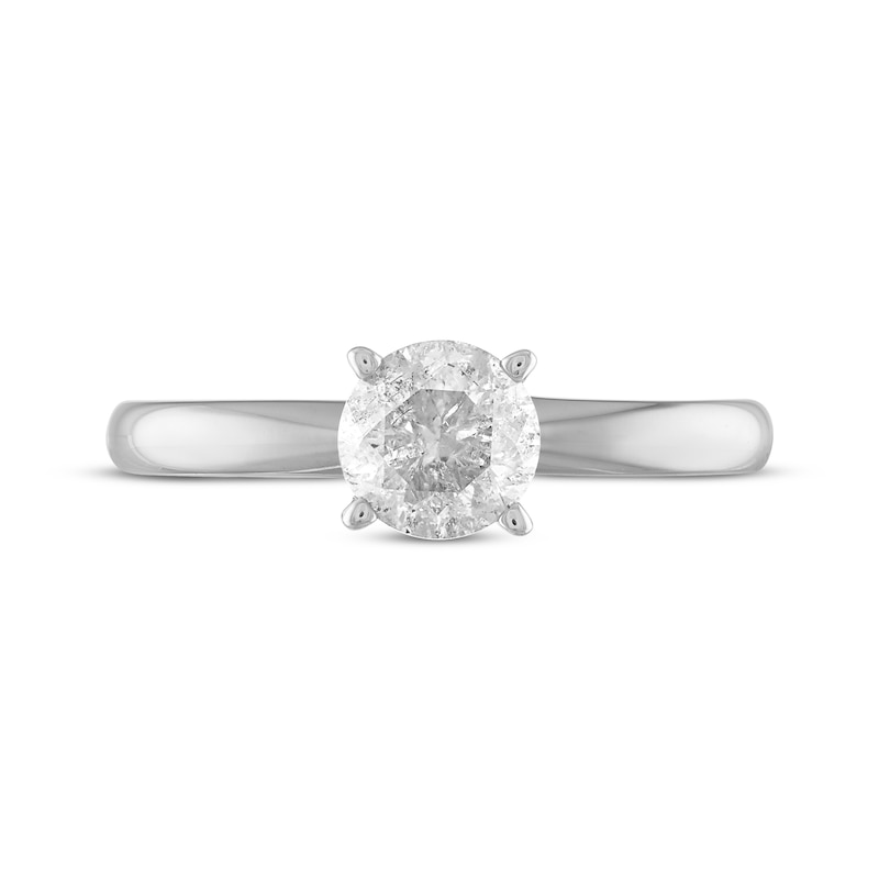 Diamond Solitaire Ring 1 carat Round-cut 14K White Gold (J/I2)