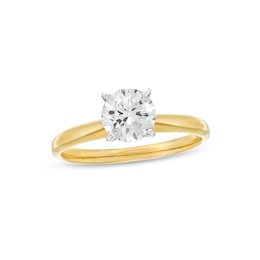 Adore Diamond Solitaire Ring 1 carat Round-cut 14K Yellow Gold (J/I2)
