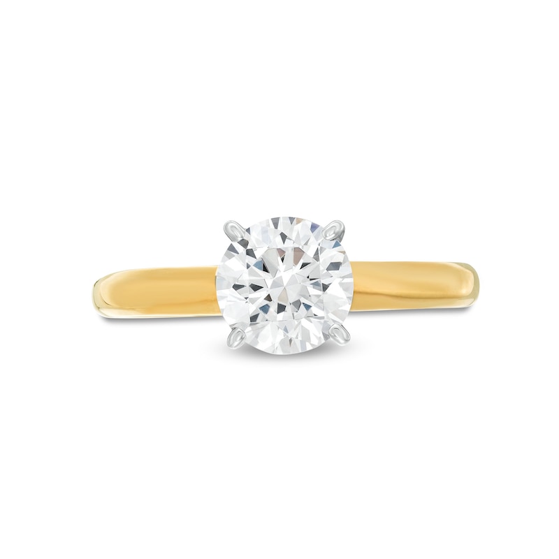 Diamond Solitaire Ring 1 carat Round-cut 14K Yellow Gold (J/I2)