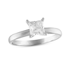 Thumbnail Image 0 of Diamond Solitaire Ring 1 carat Princess-cut 14K White Gold (J/I2)