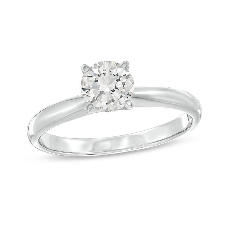 Solitaire Engagement Ring 3/4 Carat 14K White Gold (J/I1)