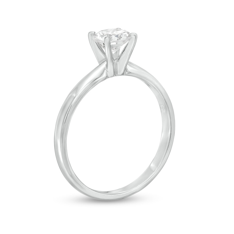 Solitaire Engagement Ring 3/4 Carat 14K White Gold (J/I1)