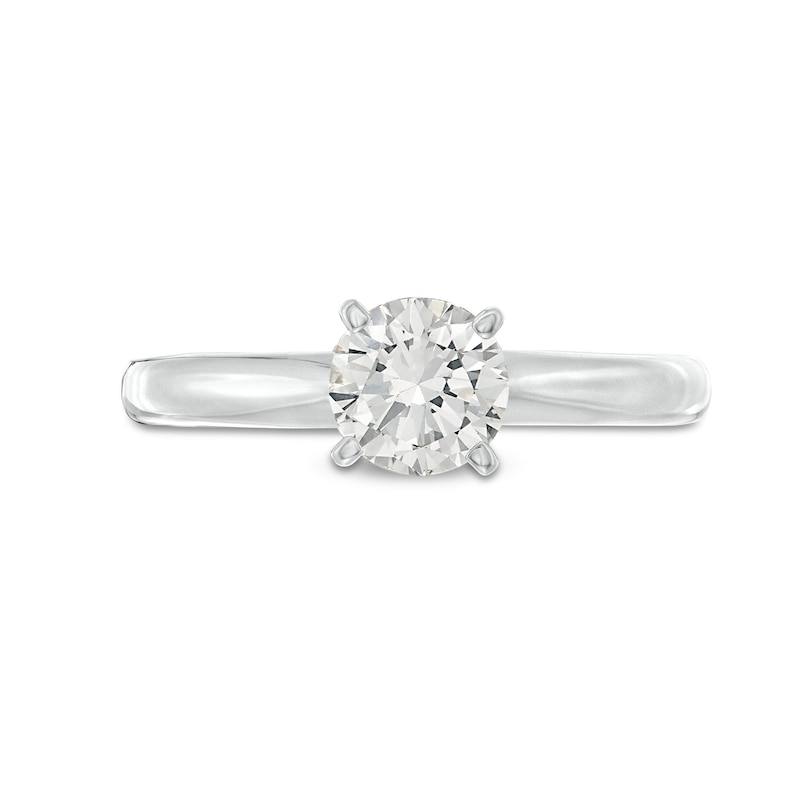 Solitaire Engagement Ring 3/4 Carat 14K White Gold (J/I1)