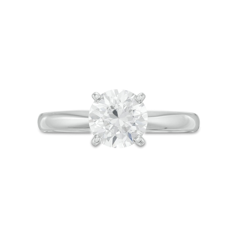 Solitaire Diamond Engagement Ring 1-1/4 ct 14K White Gold (J/I2)