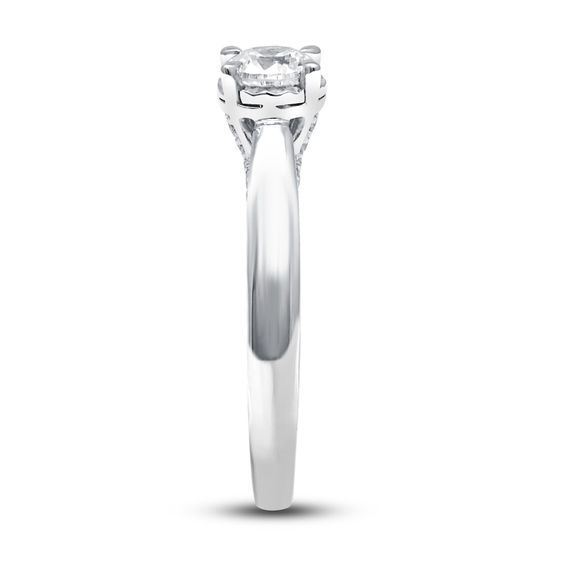 Diamond Solitaire Ring 1 ct tw Round-cut 10K White Gold (J/I3)