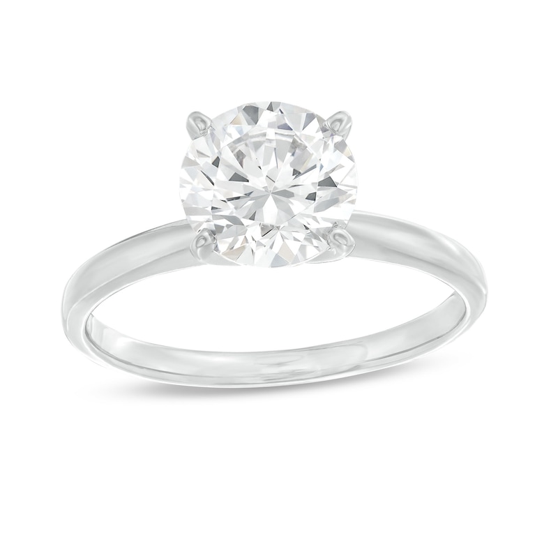 Main Image 1 of Adore Diamond Solitaire Engagement Ring 2 ct tw Round-cut 14K White Gold (J/I2)