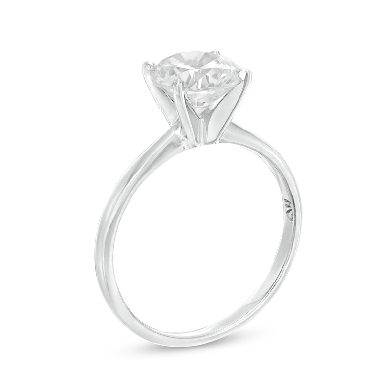 Main Image 3 of Adore Diamond Solitaire Engagement Ring 2 ct tw Round-cut 14K White Gold (J/I2)