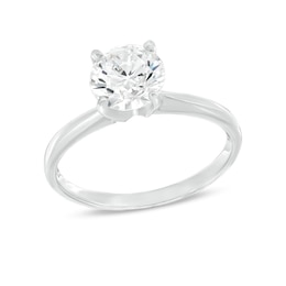 Diamond Solitaire Engagement Ring 1-1/2 ct tw Round-cut 14K White Gold (J/I1)