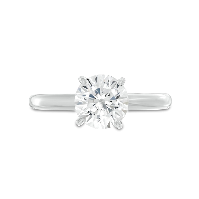 Diamond Solitaire Engagement Ring 1-1/2 ct tw Round-cut 14K White Gold (J/I1)