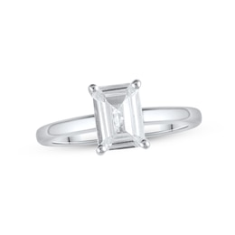 Lab-Created Diamonds by KAY Solitaire Ring 1-1/2 ct tw Emerald-cut 14K White Gold (F/VS2)