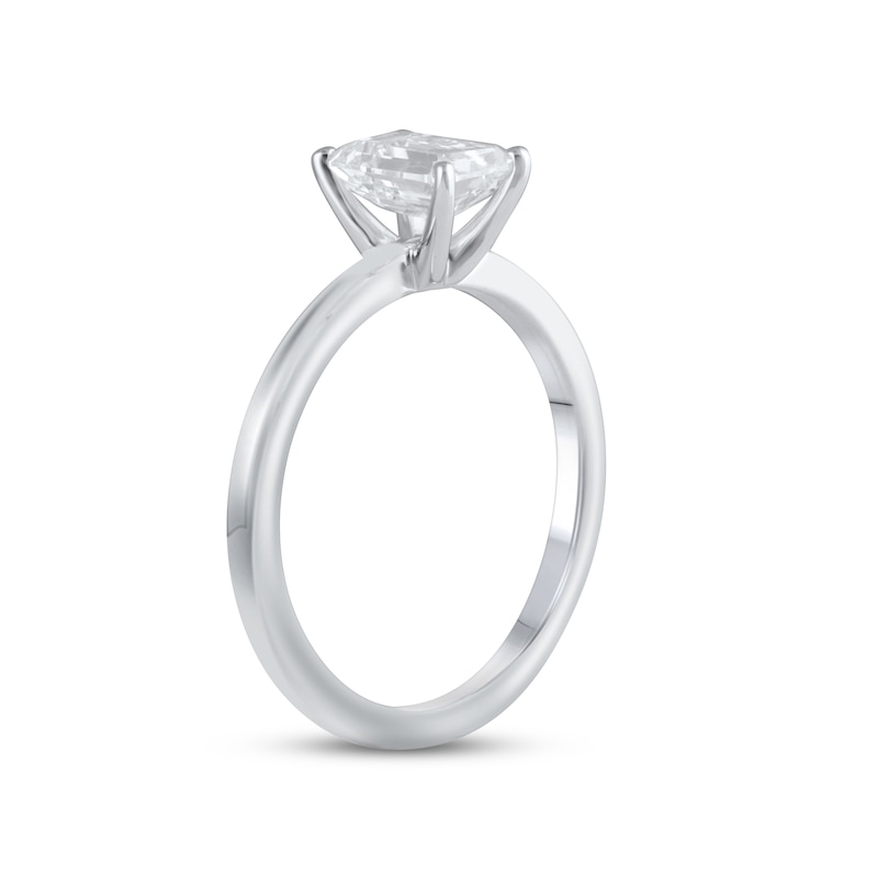 Main Image 2 of Adore Lab-Grown Diamonds Solitaire Ring 1 ct tw Emerald-cut 14K White Gold (F/VS2)