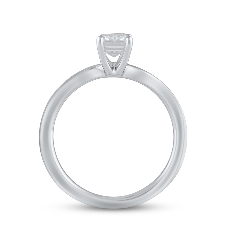 Main Image 3 of Adore Lab-Grown Diamonds Solitaire Ring 1 ct tw Emerald-cut 14K White Gold (F/VS2)