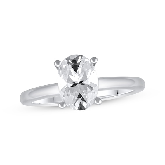 Adore Lab-Grown Diamonds Solitaire Ring 1-1/2 ct tw Oval-cut 14K White Gold (F/VS2)