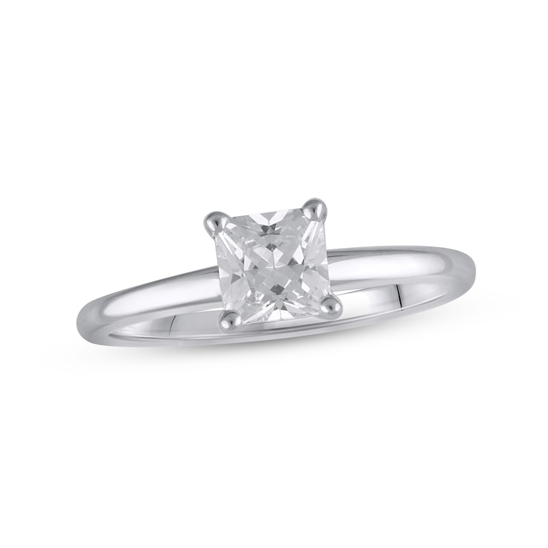 Main Image 1 of Adore Lab-Grown Diamonds Solitaire Ring 1 ct tw Princess-cut 14K White Gold (F/VS2)