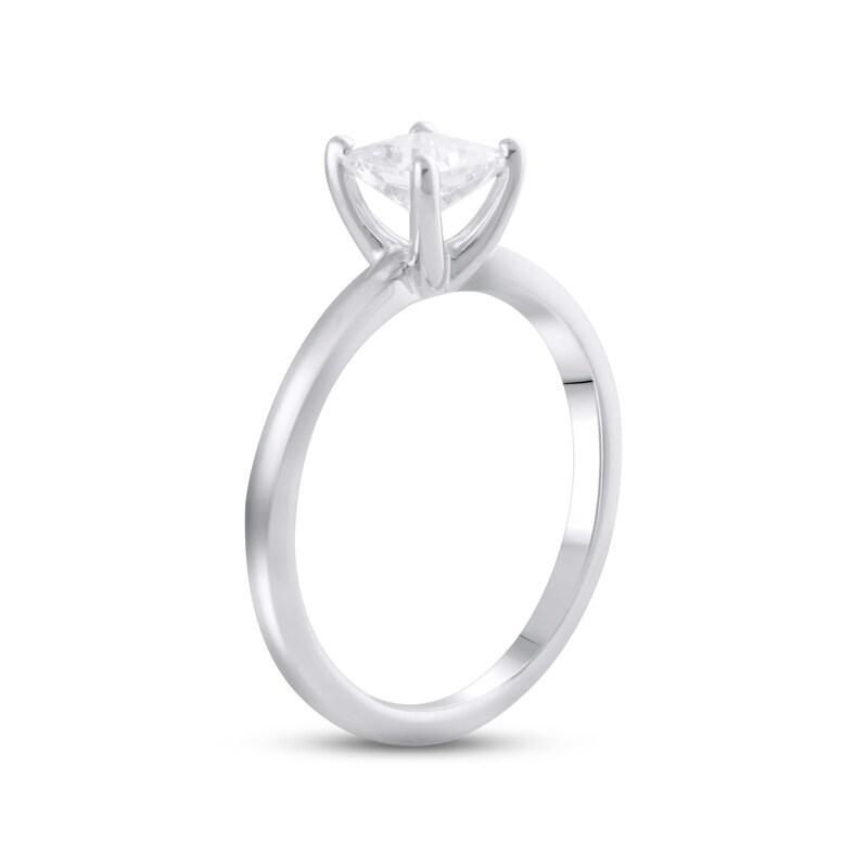 Main Image 2 of Adore Lab-Grown Diamonds Solitaire Ring 1 ct tw Princess-cut 14K White Gold (F/VS2)