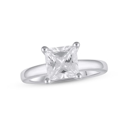 Lab-Created Diamonds by KAY Solitaire Ring 2 ct tw Princess-cut 14K White Gold