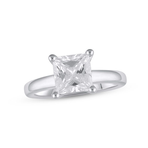 Adore Lab-Grown Diamonds Solitaire Ring 2 ct tw Princess-cut 14K White Gold (F/VS2)