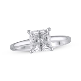 Lab-Created Diamonds by KAY Solitaire Ring 1-1/2 ct tw Princess-cut 14K White Gold