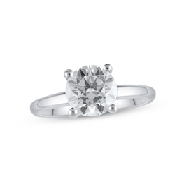Lab-Created Diamonds by KAY Solitaire Ring 2 ct tw Round-cut 14K White Gold